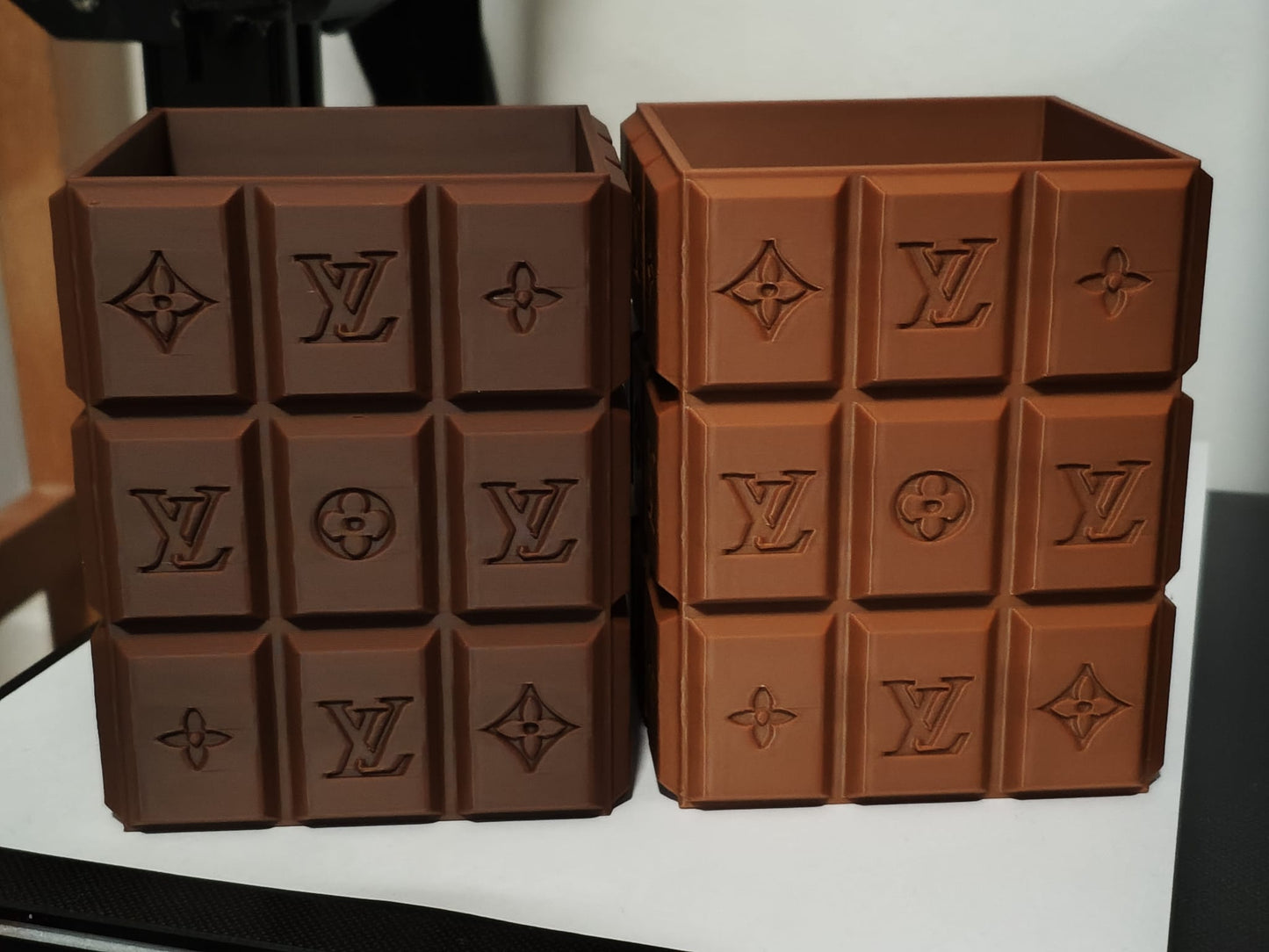 Monogram chocolate pen holder new organizer desk