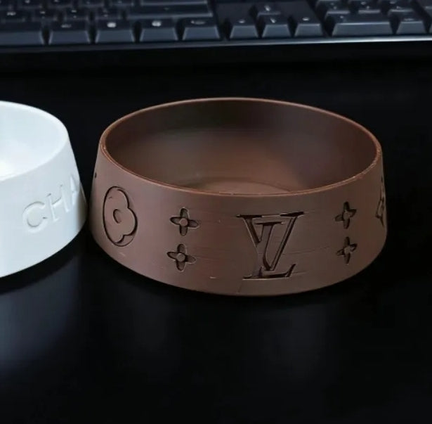LV pattern pets bowl