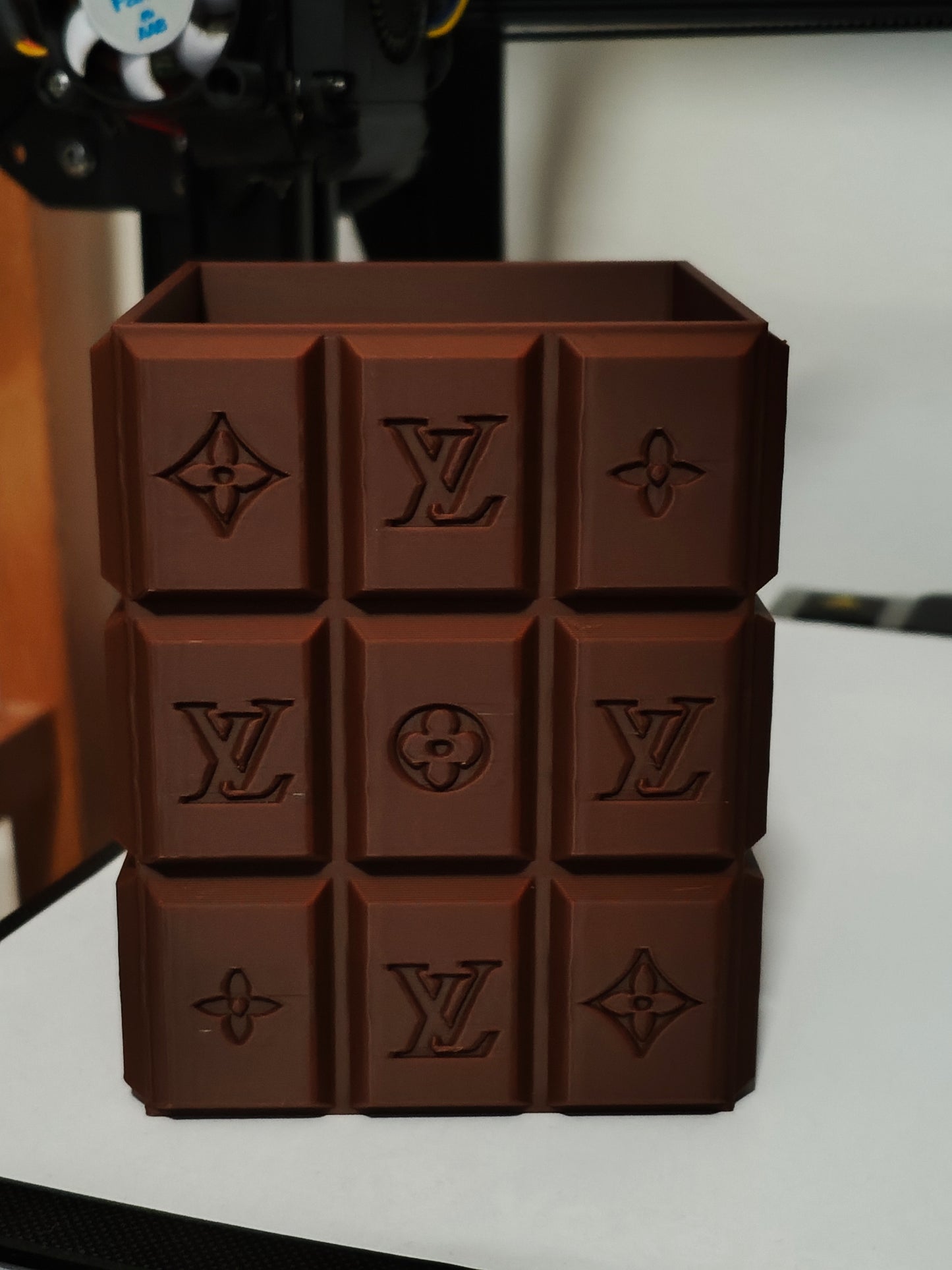 Monogram chocolate pen holder new organizer desk