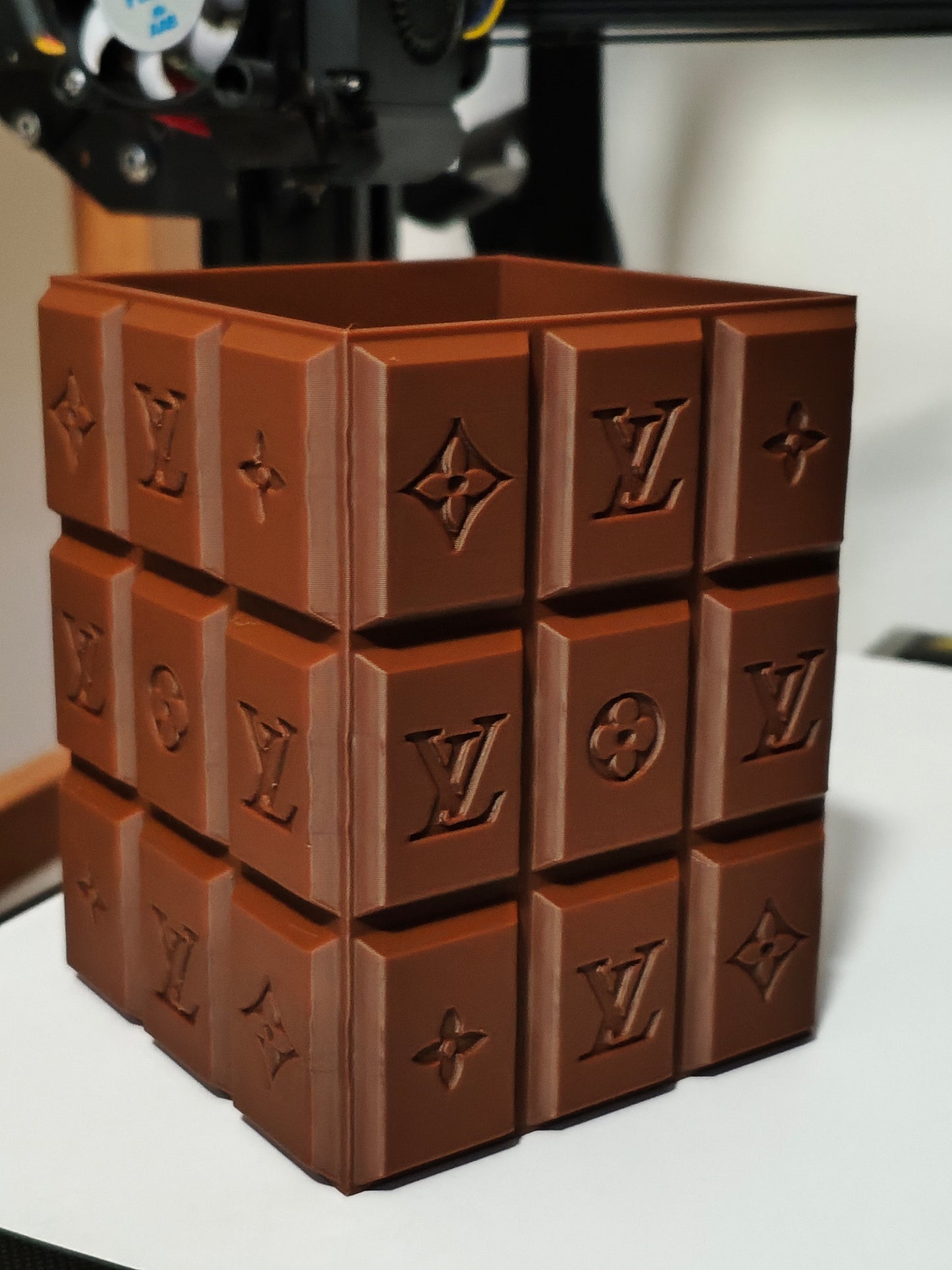 Monogram chocolate pen holder new organizer desk