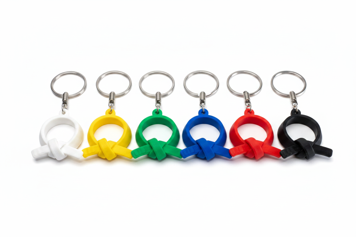 Coloured belt keyring