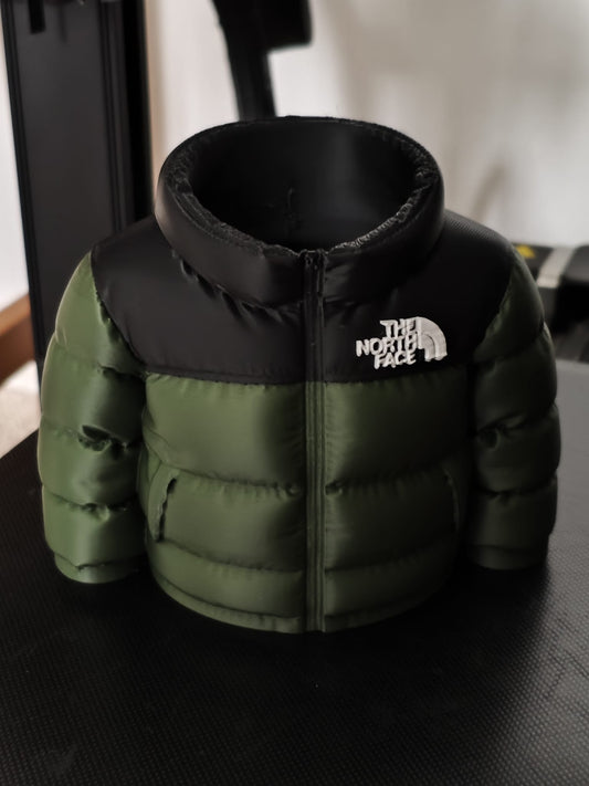 Olive green puffer jacket retro pen holder new