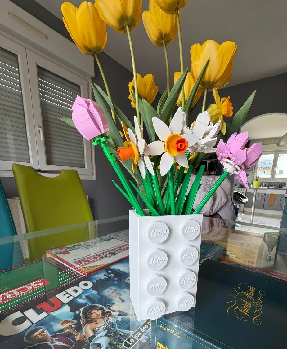 LEGO brick vase