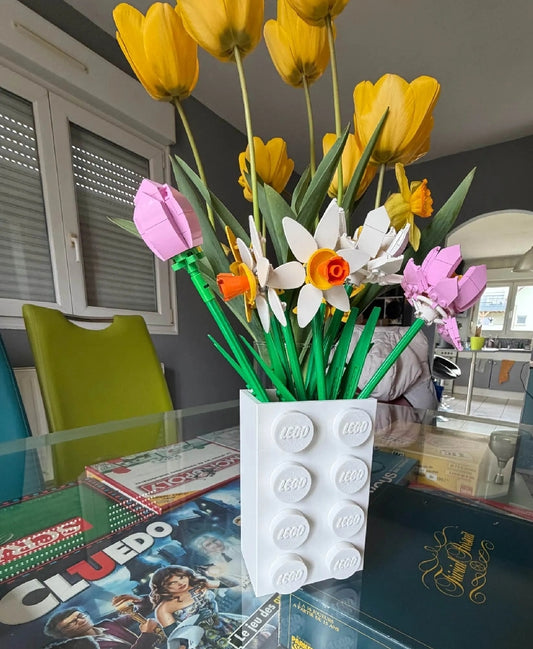 LEGO brick vase