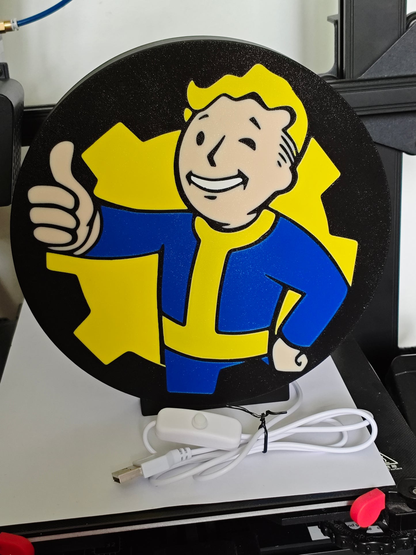 Fallout light box with usb cable
