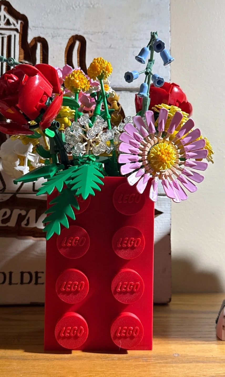 LEGO brick vase