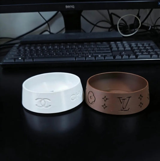 LV pattern pets bowl