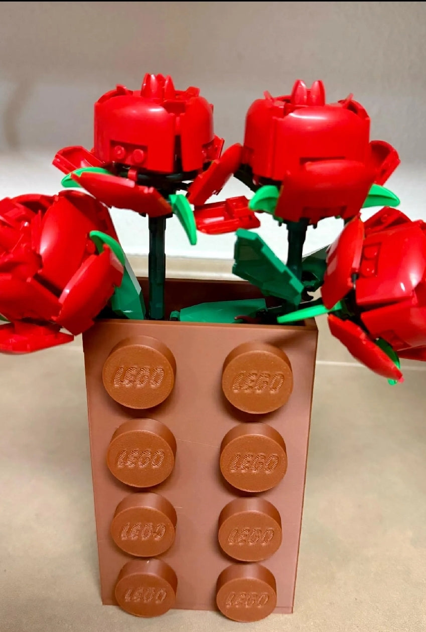 LEGO brick vase