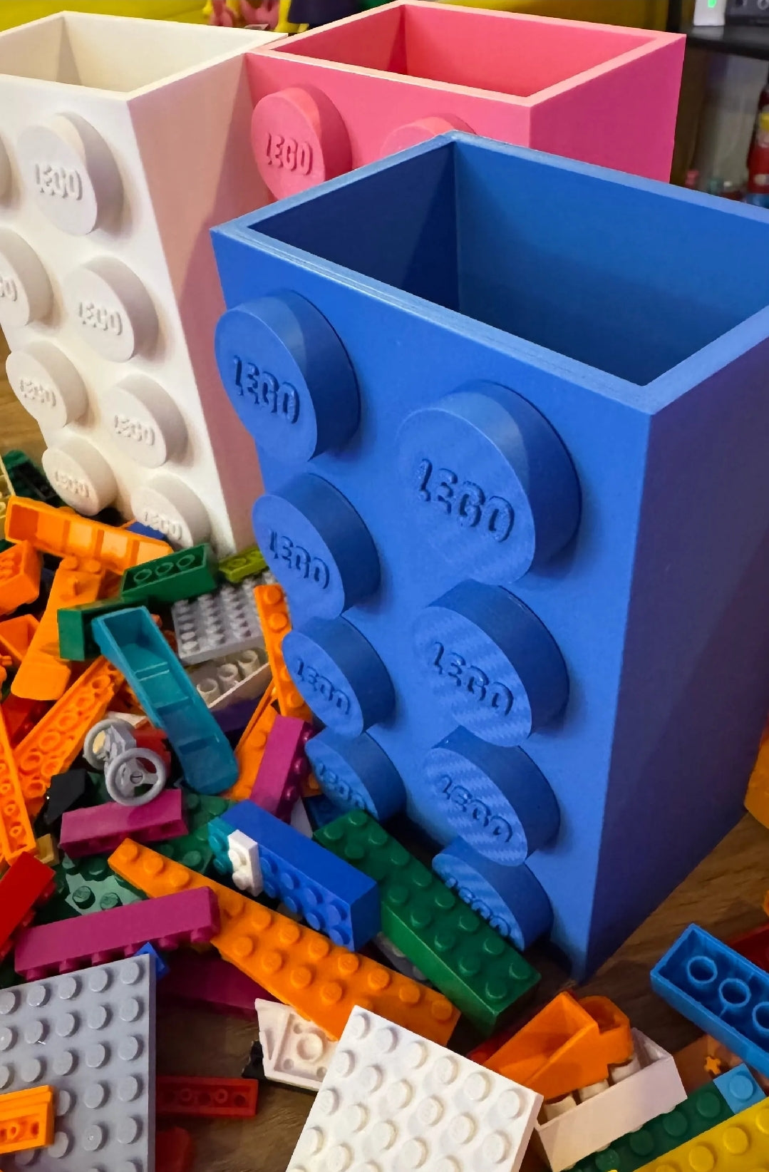 LEGO brick vase