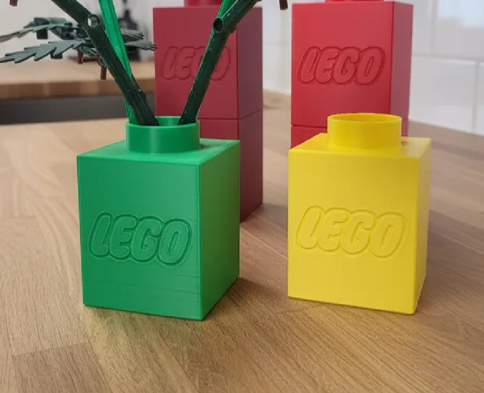 Brick-Style Vase for L.EGO Flowers