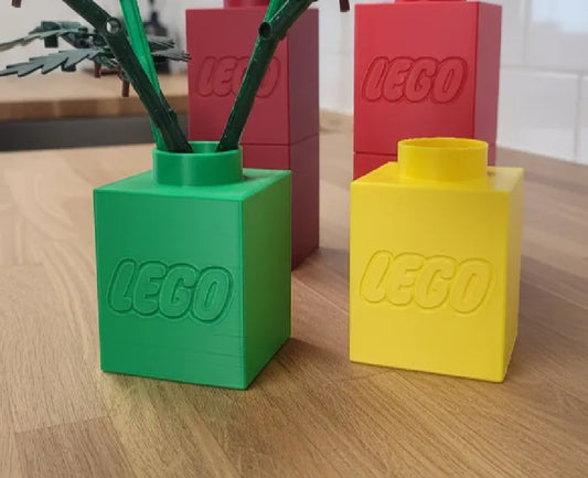 Brick-Style Vase for L.EGO Flowers