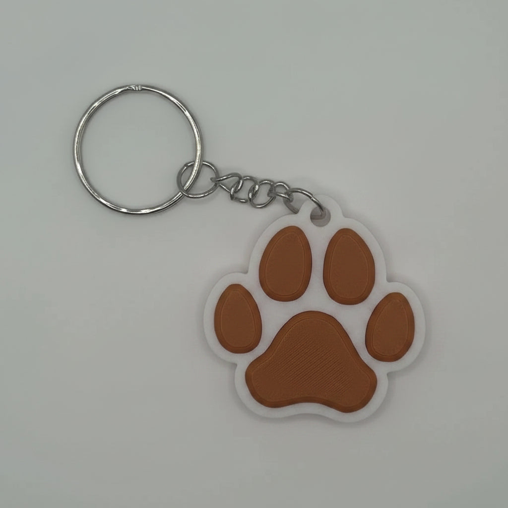 Pet paw keychain