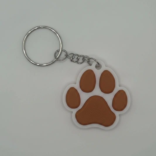 Pet paw keychain