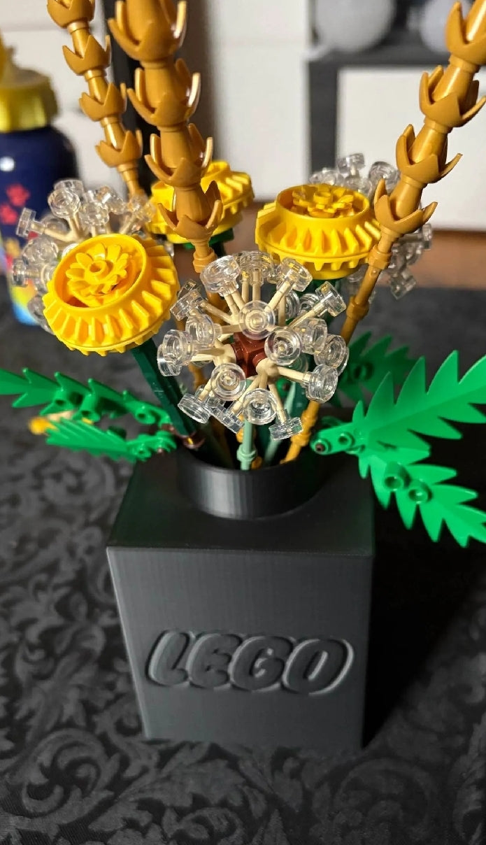 Brick-Style Vase for L.EGO Flowers