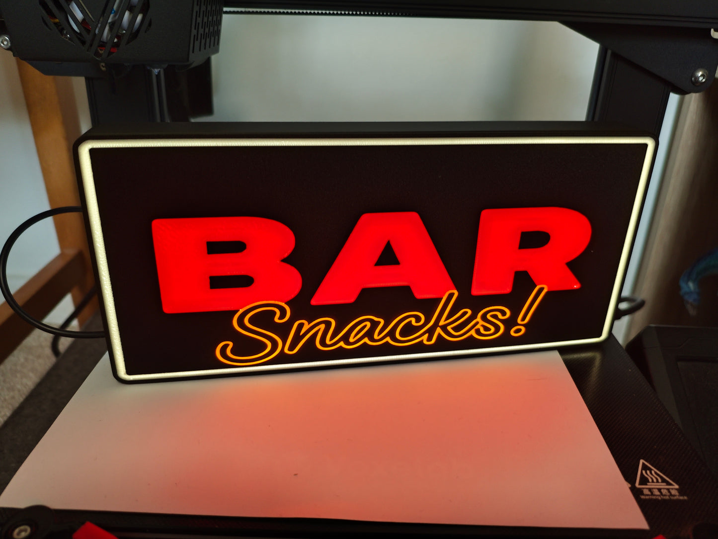 Bar Snacks custom sign