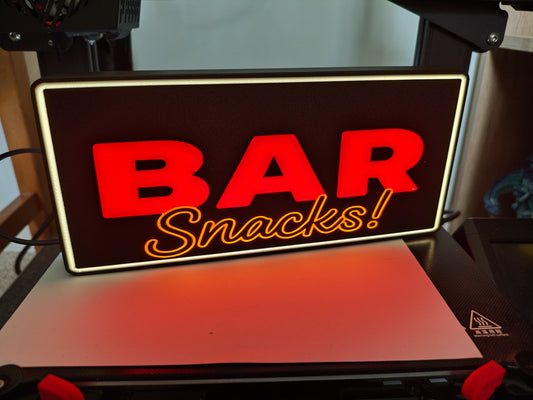 Bar Snacks custom sign